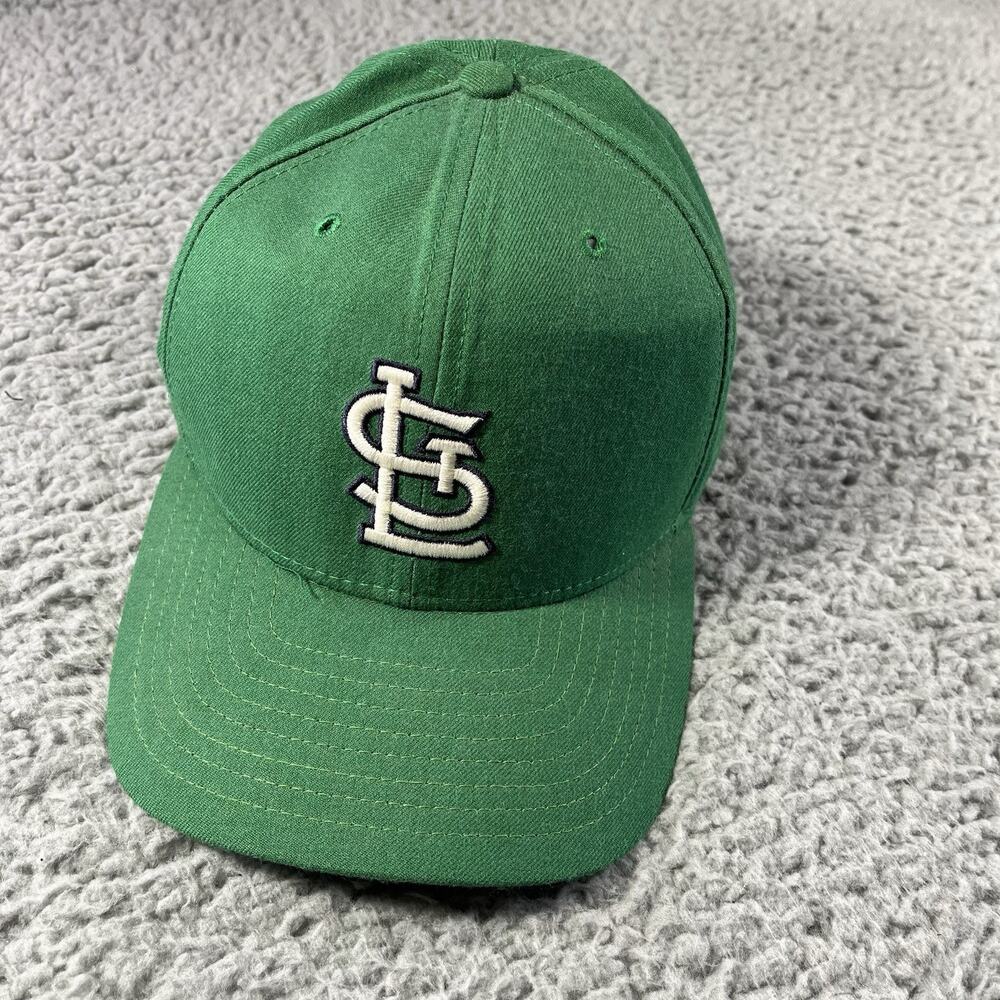 VTG New Era St. Louis Cardinals Green Snapback Hat MLB Pro Model Dupont Visor